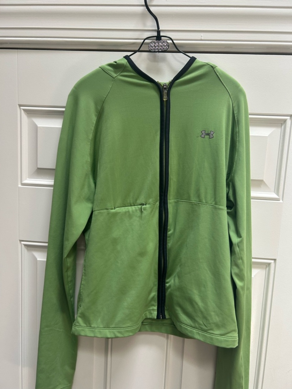 Under Armour Lime Green Full-Zip Hoodie with Black Trim